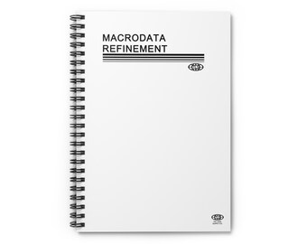 MDR Macrodata Refinement Department Notebook, Severance Inspired Minimalist Tee, Lumon Aesthetic Corporate Parody, Try Less Supply