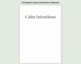 Self Discovery Journal Printable Reflective Journal Calm Intentions Reflection Workbook