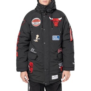Chicago Bulls New Era x Alpha Industries Patch Parka Coat Men’s Winter Jacket