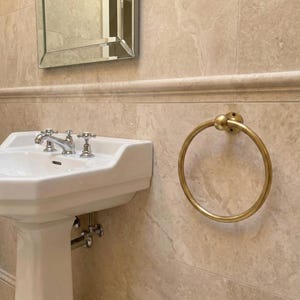 Handcrafted Moroccan Brass Towel Ring – Luxury Bath Decor image 2