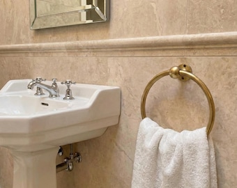 Handcrafted Moroccan Brass Towel Ring – Luxury Bath Decor