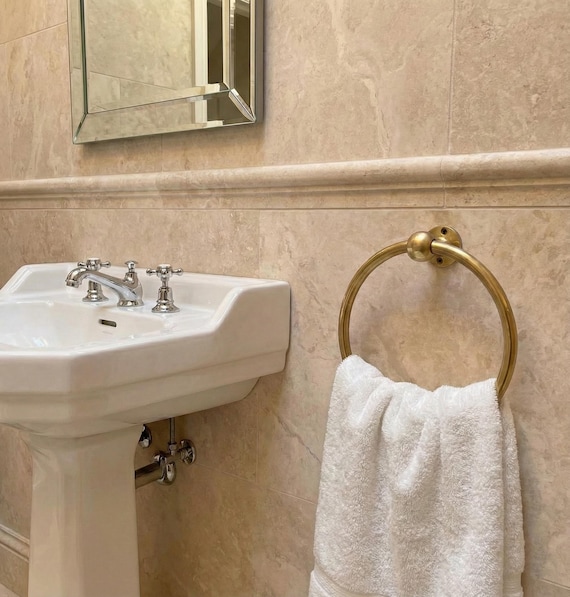 Handcrafted Moroccan Brass Towel Ring – Luxury Bath Decor