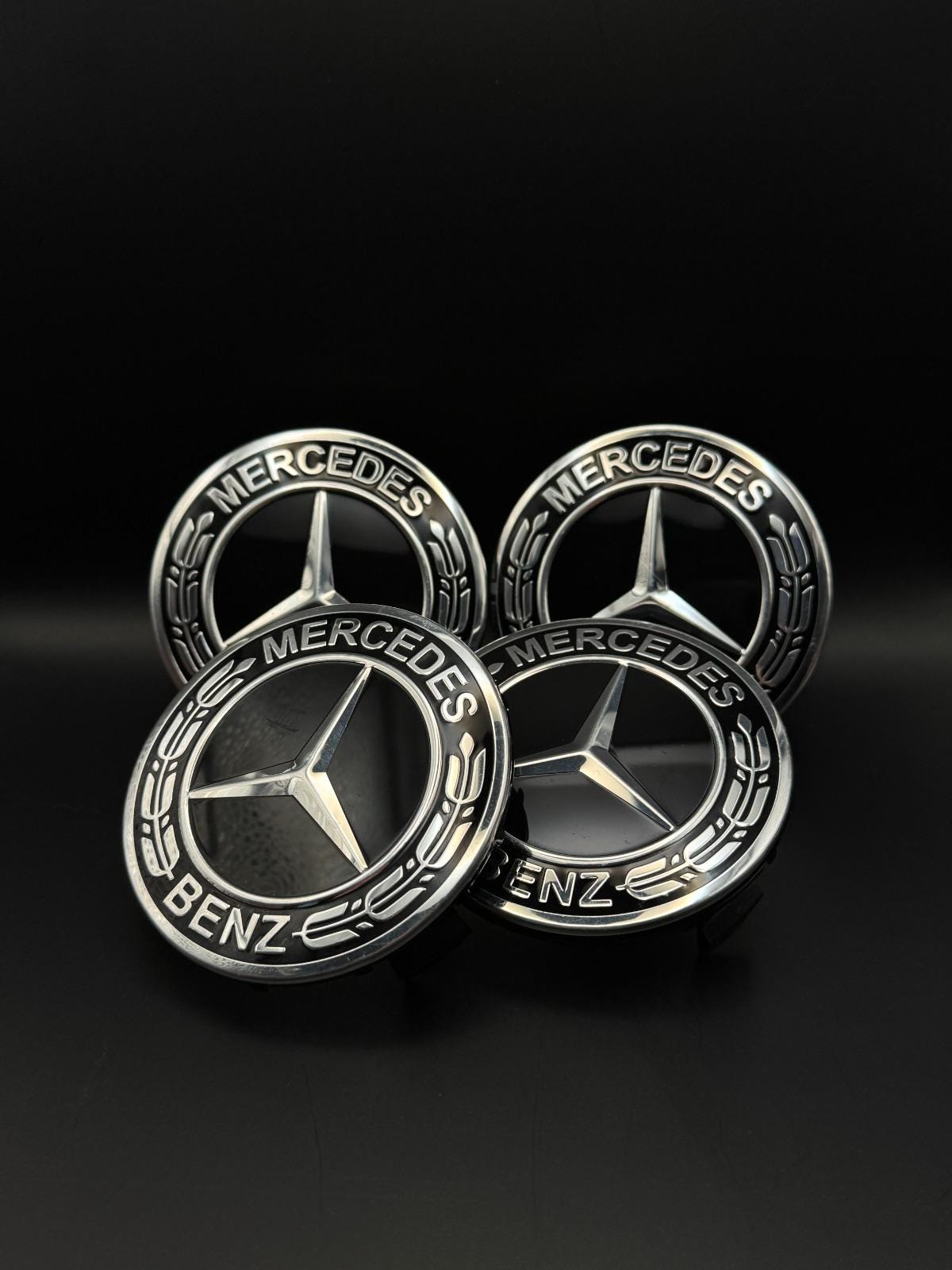 4 X Logo Für Mercedes Benz AMG Nabenabdeckung Felge Radmitte 75mm Emblem NEW