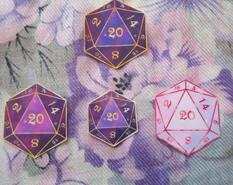 W20 Würfel Sticker | dnd | matte Vinyl Aufkleber | Fantasie | RPG Sticker