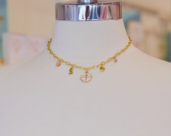 Zodiac Sign Charm Necklace Multi Charm Necklace Custom Charm Necklace Chunky Necklace