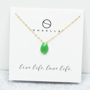 Chrysoprase Necklace Gold Fill Necklace