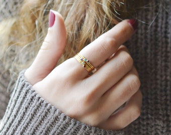 Stackable Rings, Birthstone Rings, Gold Filled/ Sterling Silver personalized Rings, Family Rings, Stacking rings(0039R)