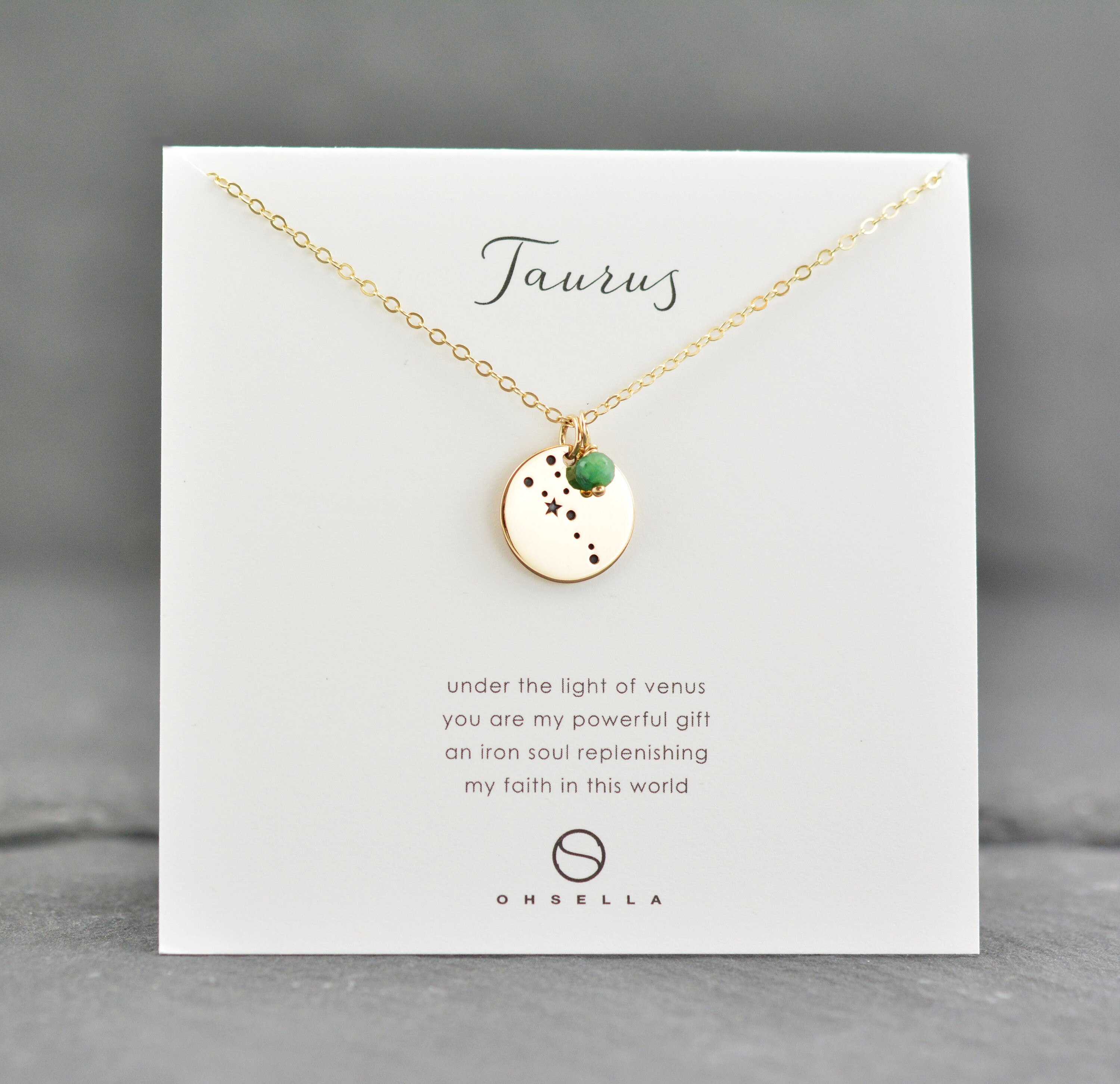 Zodiac Sign Necklace Taurus Necklace 