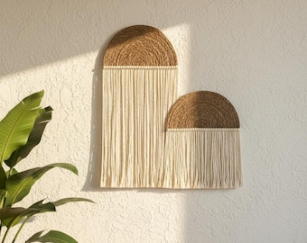 Set di arazzi Boho Macrame - Juta e cotone, arredamento scandinavo