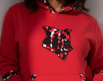 African Print Hoodie | Handmade Kitenge Streetwear | Unisex Streetwear Made in Kenya