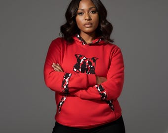 African Print Hoodie | Handmade Kitenge Streetwear | Unisex Streetwear Made in Kenya