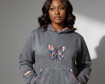 Handmade African Print Hoodie | Kitenge Ankara Unisex Streetwear