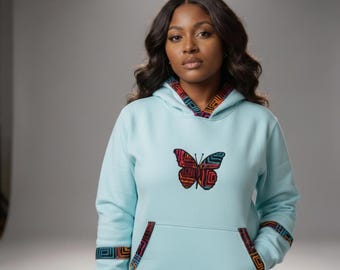 Handmade African Print Hoodie | Kitenge Ankara Unisex Streetwear