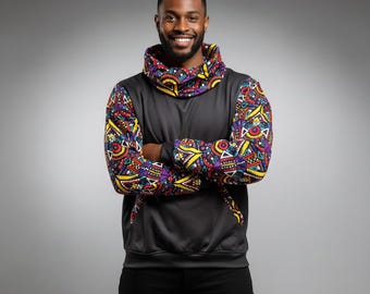 Handmade African Print Snoodie | Kitenge Ankara Unisex Streetwear