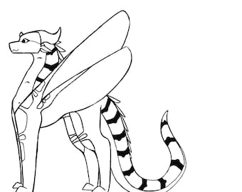 Wings of Fire digital coloring page-Leafwing, Hivewing, and Silkwing