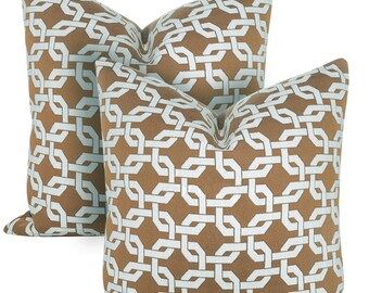 Sierkussenhoezen 18 x 18, set van 2 – moderne geometrische kussenhoezen voor bank- en kamerinrichting – luxe kussenslopen met textuurjacquard