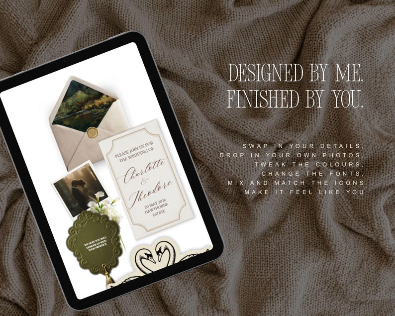 Old Money Wedding Website Template · Elegant Editable Canva Site with RSVP · Digital Invitation for Classic Black Tie Weddings image 7