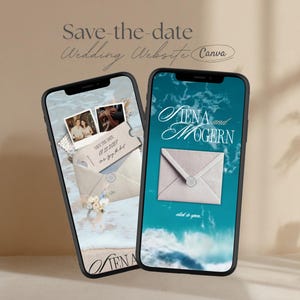 Emerald Coast Beach Save the Date Website Template | Coastal Canva Wedding Website with Built-In RSVP | Mobile-Friendly, Beginner Friendly