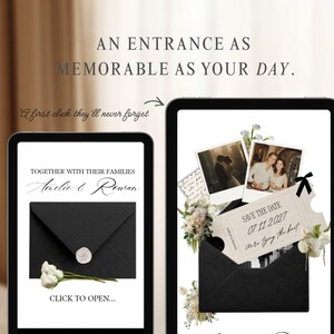 Fifth Avenue Black & White Save the Date Website Template | City Canva Wedding Website with Built-In RSVP | Mobile-Friendly, Easy to Edit image 5