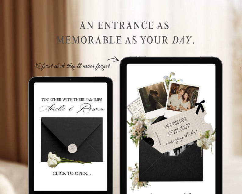 Fifth Avenue Black & White Save the Date Website Template | City Canva Wedding Website with Built-In RSVP | Mobile-Friendly, Easy to Edit image 5