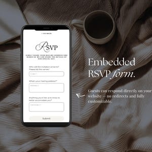 Fifth Avenue Black & White Save the Date Website Template | City Canva Wedding Website with Built-In RSVP | Mobile-Friendly, Easy to Edit image 6