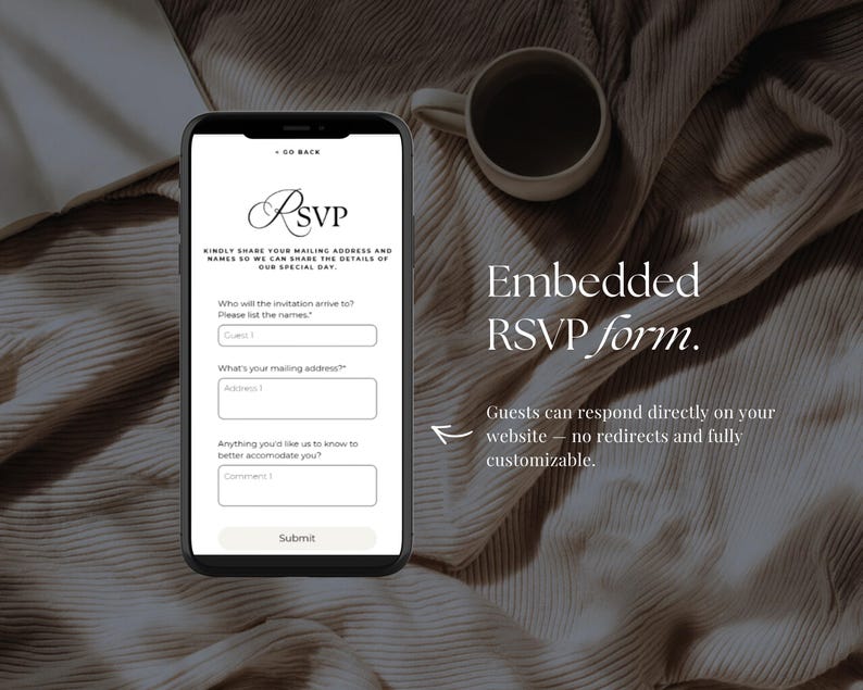 Fifth Avenue Black & White Save the Date Website Template | City Canva Wedding Website with Built-In RSVP | Mobile-Friendly, Easy to Edit image 6