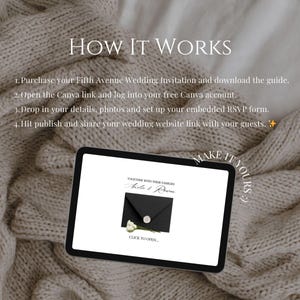 Fifth Avenue Black & White Save the Date Website Template | City Canva Wedding Website with Built-In RSVP | Mobile-Friendly, Easy to Edit image 12