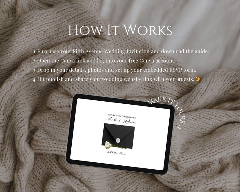 Fifth Avenue Black & White Save the Date Website Template | City Canva Wedding Website with Built-In RSVP | Mobile-Friendly, Easy to Edit image 12