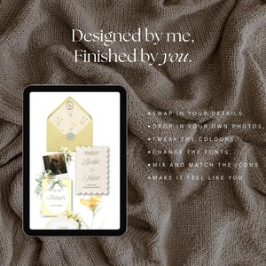 Butter Yellow Wedding Website Template | Romantic Garden Canva Wedding Website with Built-In RSVP | Mobile-Friendly, No Experience Needed zdjęcie 8