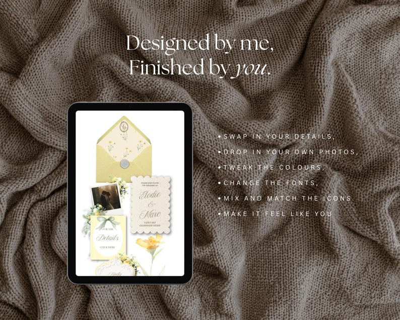 Butter Yellow Wedding Website Template | Romantic Garden Canva Wedding Website with Built-In RSVP | Mobile-Friendly, No Experience Needed zdjęcie 8