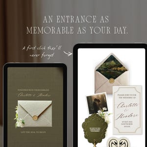 Old Money Wedding Website Template · Elegant Editable Canva Site with RSVP · Digital Invitation for Classic Black Tie Weddings image 4