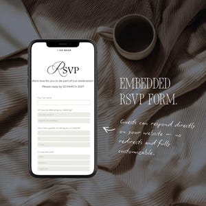 Old Money Wedding Website Template · Elegant Editable Canva Site with RSVP · Digital Invitation for Classic Black Tie Weddings image 5