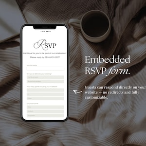 Butter Yellow Wedding Website Template | Romantic Garden Canva Wedding Website with Built-In RSVP | Mobile-Friendly, No Experience Needed zdjęcie 6