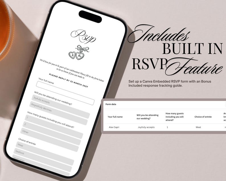 Dusty Blue French Toile Wedding Website Template | Canva Wedding Website, Built-In RSVP & Live Countdown | Digital Invitation, Save the Date afbeelding 8
