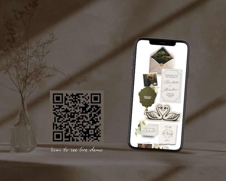 Old Money Wedding Website Template · Elegant Editable Canva Site with RSVP · Digital Invitation for Classic Black Tie Weddings image 2