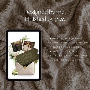 Old Money Save the Date Website Template – Dark Olive Green Canva Digital Save the Date with RSVP | Estate Mini Wedding Website image 7