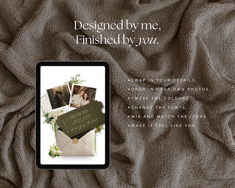 Old Money Save the Date Website Template – Dark Olive Green Canva Digital Save the Date with RSVP | Estate Mini Wedding Website image 7