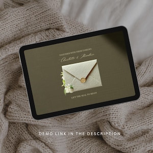 Old Money Save the Date Website Template – Dark Olive Green Canva Digital Save the Date with RSVP | Estate Mini Wedding Website image 8