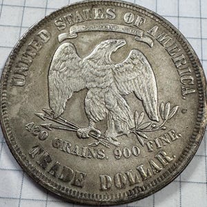 Moneta da 1 dollaro del 1874, Aquila della Libertà seduta. Moneta d'epoca degli Stati Uniti. Versione regalo numismatica/decorativa.