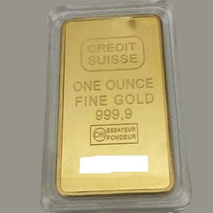 1 Ounce Swiss Gold Bar Ingot Unique Serial Number Numismatic Rare / Decorative version