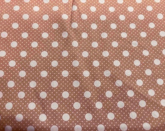 Dots, skin pink, 1/2 yard, pure cotton fabric
