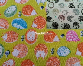 Hedgehog, 1/2 yard, pure cotton fabric