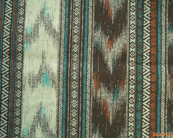 Aboriginal Weave Turquoise and Brown Fat Quarter Pure Etsy
