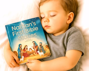 Personalized Christian Baby Bible Book –Custom Name First Bible Stories for Toddlers, Baptism or Christening Gift, Custom Faith Based Book