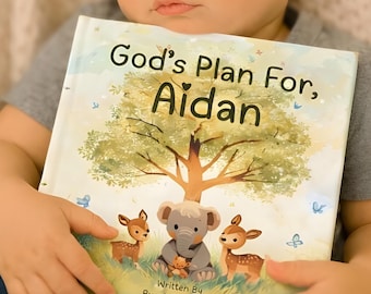Personalized Christian Children’s Softcover Book – God’s Plan Custom Name Storybook, Baptism Gift, Faith Based Baby & Toddler Book