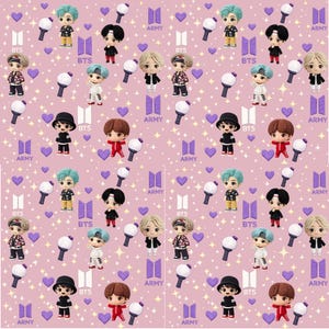 Borahae Dolls - K-pop-inspirerad sömlös mönsterkollektion