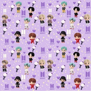 Borahae Dolls - K-pop-inspirerad sömlös mönsterkollektion