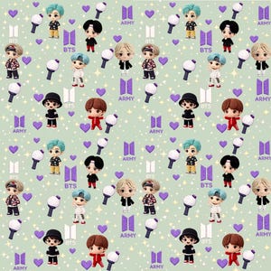 Borahae Dolls - K-pop-inspirerad sömlös mönsterkollektion