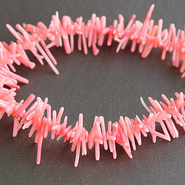 Coral Pink Branch Tips  8 - 12mm FULL STRAND (16 Inches)