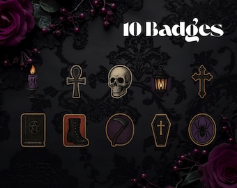 Badge per abbonati gotici: icone personalizzate per abbonamenti Twitch / YouTube / Discord